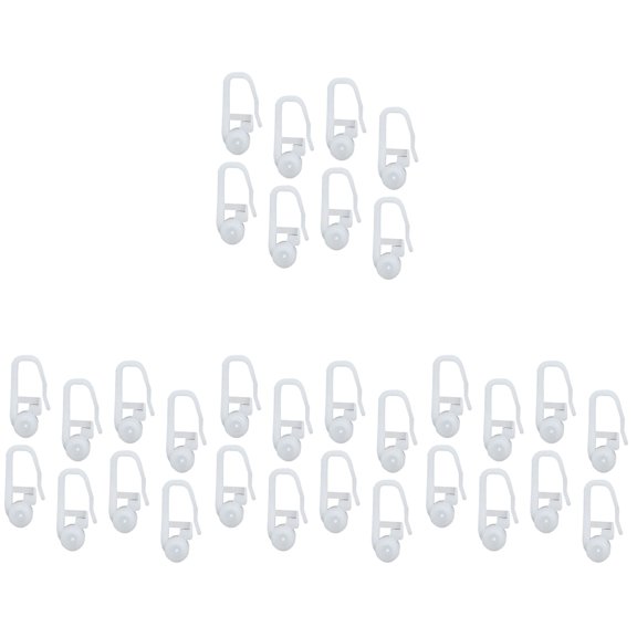 200 Pcs Curtain Rings Universal Roller Bed Hooks Window Treatment Track Rollers Ceiling