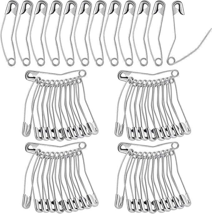 200 Pcs Curved Safety Pins Quilting Basting Pin Bent Safety Pins for