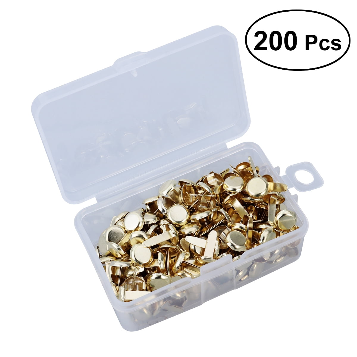 200 Pcs Decor Portable Storage Box for Kids Brad Fastener Crafts Round