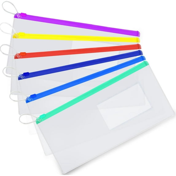 200 Pcs Dental Zipper Pouches Zipper Lock Carrying Case with Business Card Holder Clear Toothbrush Pouch for Dental Hygiene Products Office Prizes, Color Random (10 x 4 Inch)