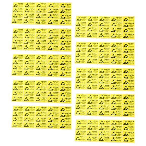 200 Pcs Anti-static Label Car Stickers Desktop Garbage Rack Yellow