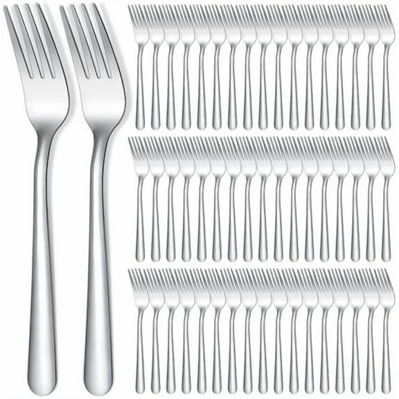 200 Pcs Dinner Forks Bulk Set 8 Inches Stainless Steel Metal Forks Silverware Table Cutlery Mirror Polished Salad Flatware for Home Restaurant Kitchen$$Home Decor, Kitchen, & Other