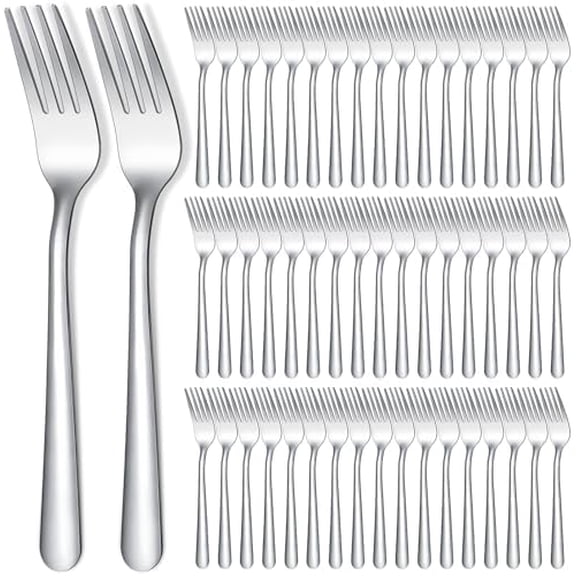 200 Pcs Dinner Forks Bulk Set 8 Inches Stainless Steel Metal Forks Silverware Table Cutlery Mirror Polished Salad Flatware for Home Restaurant Kitchen$$Home Decor, Kitchen, & Other