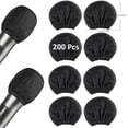 thumbnail image 1 of 200 Pcs Disposable Microphone Cover Non-Woven Handheld Microphone Windscreen Protective Cap for Recording Room, KTV and Any Shared Environment (Black), 1 of 6