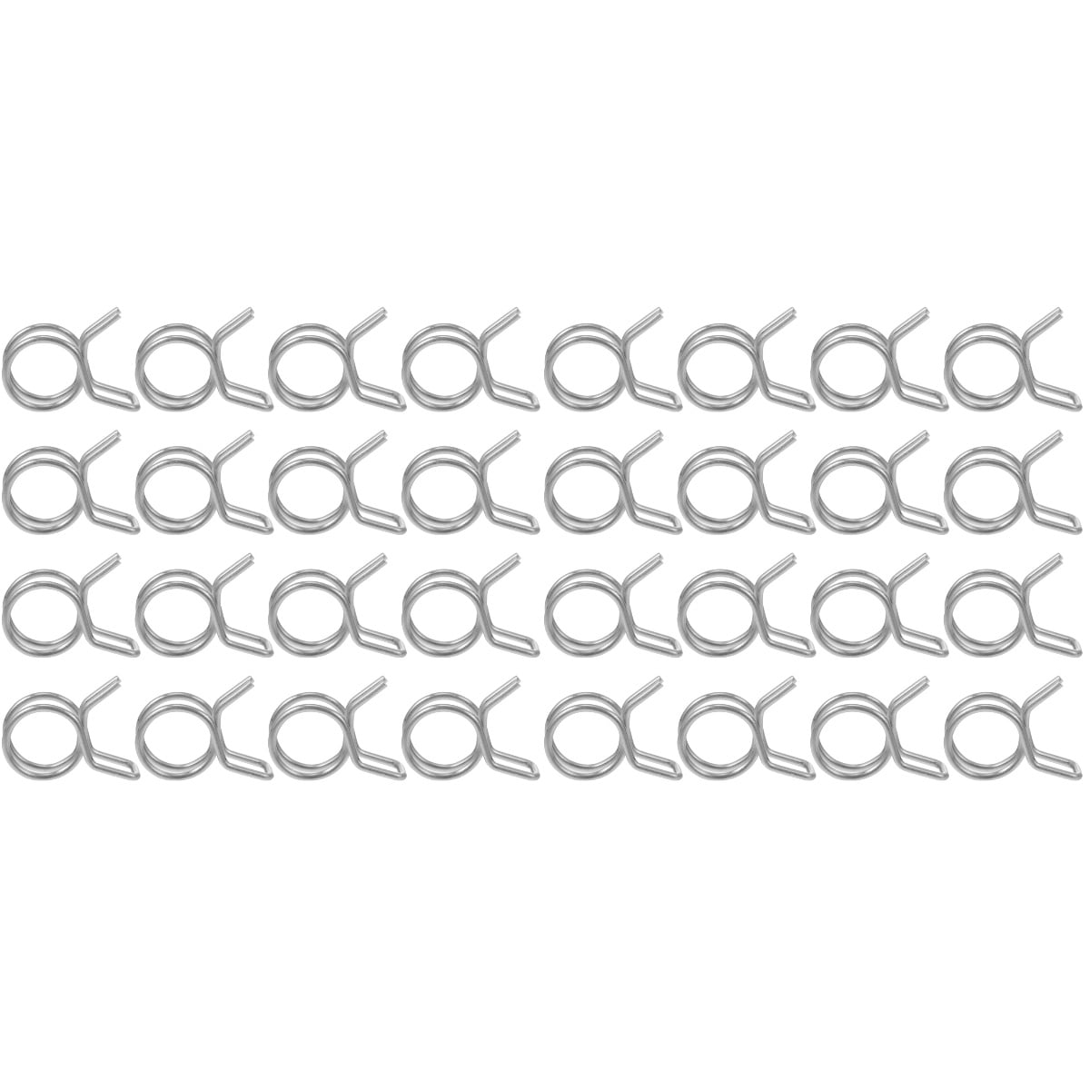 200 Pcs Double Hose Clamps Stainless Steel Pipe 1/4 Drip Irrigation