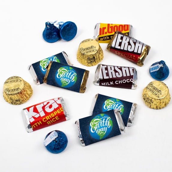 105 Pcs Earth Day Chocolate Party Favors Promotional Items Candy Giveaways (1.75 lbs; approx. 105 Pcs)