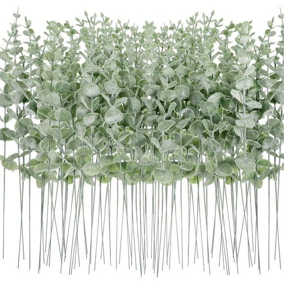 200 Pcs Eucalyptus Stems Faux Greenery Artificial Eucalyptus Leaves Eucalyptus Decor Greenery Stems Faux Greenery Branches for Wedding Centerpiece Flowers Bouquet Farmhouse Home Decor (Black)