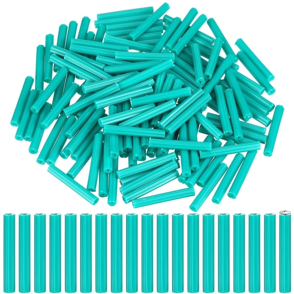 200 Pcs Expanding Plastic Screw Anchors 1/4 Hole Green Plastic Anchors for Concrete Tile Cement Bolt Expansion Tube for #10,11,12 Screws, Fix to Wall Drywall or Other Surface(2)
