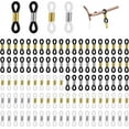 thumbnail image 1 of 200 Pcs Eyeglass Chain Ends Tutuviw Eyeglass Chain Loop Holder Silicone Eyeglass Connector Silicone Eyeglass Chain Connector Adjustable Holder Around Neck Chain Anti Slip Straps, 1 of 7