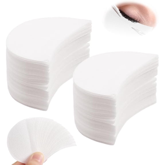200 Pcs Eyeshadow Shields, Lint Free Eyeshadow Stencil Gel Pad Under Patches Prevent Makeup Residue for Eyelash Extensions Professional Makeup Patche Moon Shape Pads Protector Eyeliner Stencils