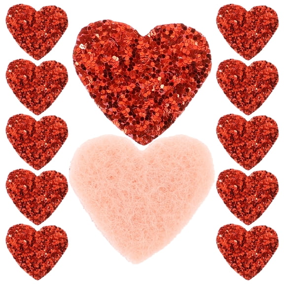 200 Pcs Fashionable DIY Crafts Beautiful DIY Props Heart Shape Patch Decorations