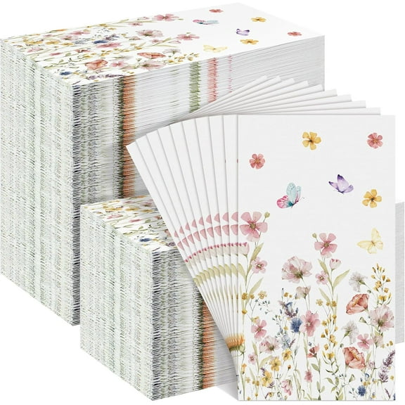 200 Pcs Floral Disposable Hand Towels for Bathroom Spring Floral Guest Napkins 2 Ply Flowers Bathroom Guest Towel Napkins Spring Disposable Guests for Birthday Holiday Tea Dinner Party