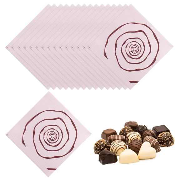 200 Pcs Foil Candy Wrappers, 3.9 x 3.9 Inch Chocolate Wrappers Square Candy Wrapping Papers for Food, Pink