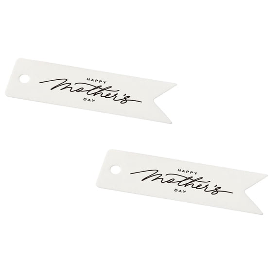 200 Pcs Gift Tags for Mother's Day, Mother's Day Tags with String, White Paper Lables, Lables for Party Favor Craft Mom's Birthday Present Wrap (2.76x0.79 Inch)