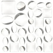 Zonh 200 Clear Glass Cabochons for DIY Jewelry Making