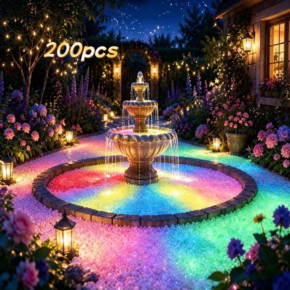 200 Pcs Glow in Dark Rocks, Glow Pebbles Stones for Outdoor Garden, Glowing Rocks Outdoor Luminous Stone for Fish Tank Garden Patio Aquarium Walkway Driveway (Multicolor)