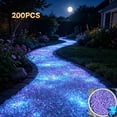 thumbnail image 1 of 200 Pcs Glow in Dark Rocks, Glow Pebbles Stones for Outdoor Garden, Glowing Rocks Outdoor Luminous Stone for Fish Tank Garden Patio Aquarium Walkway Driveway (Purple), 1 of 6