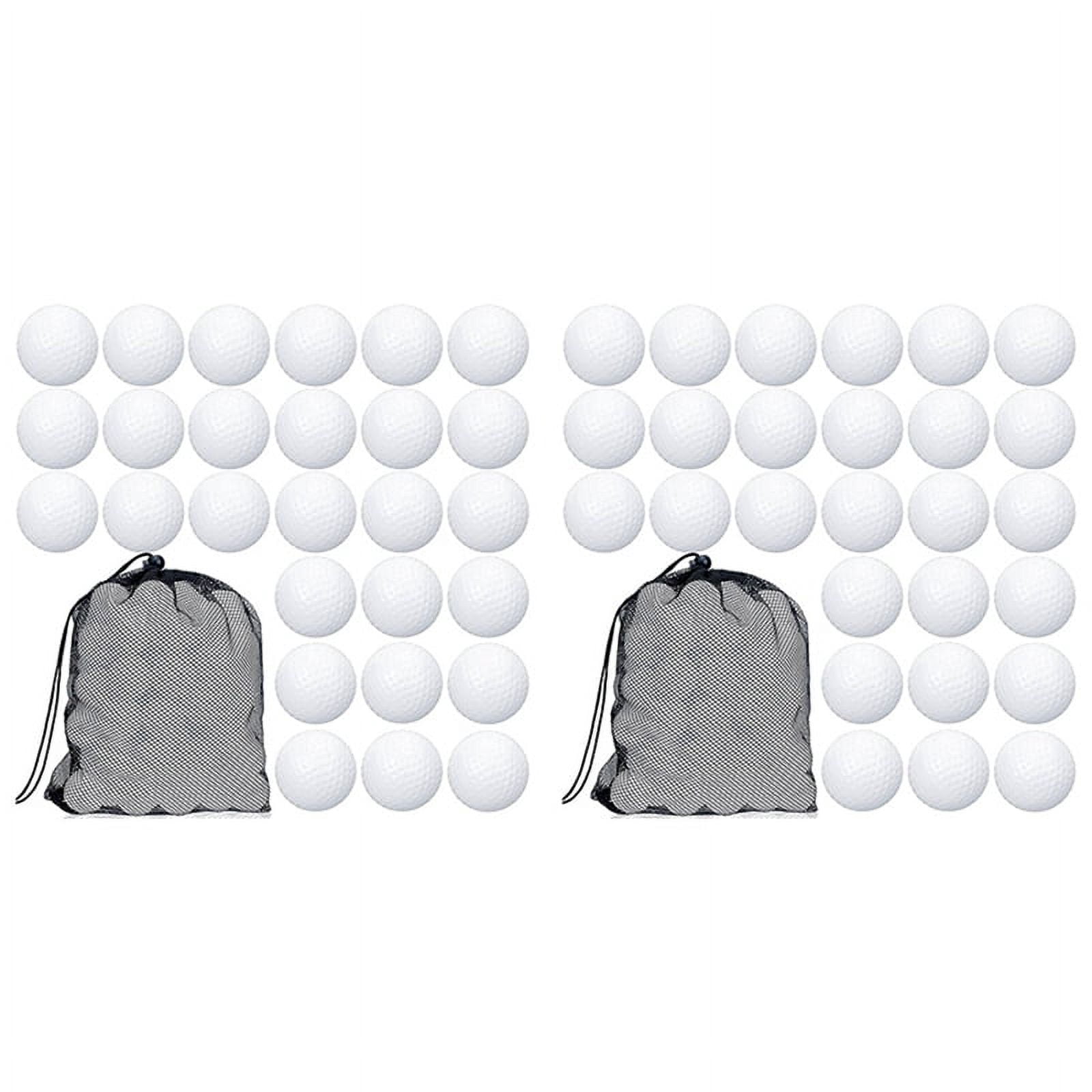 200 Pcs Golf Practice Ball Hollow Golf Ball Training Golf Balls with Mesh Drawstring Storage Bags for Training,200 x Golf balls,White
