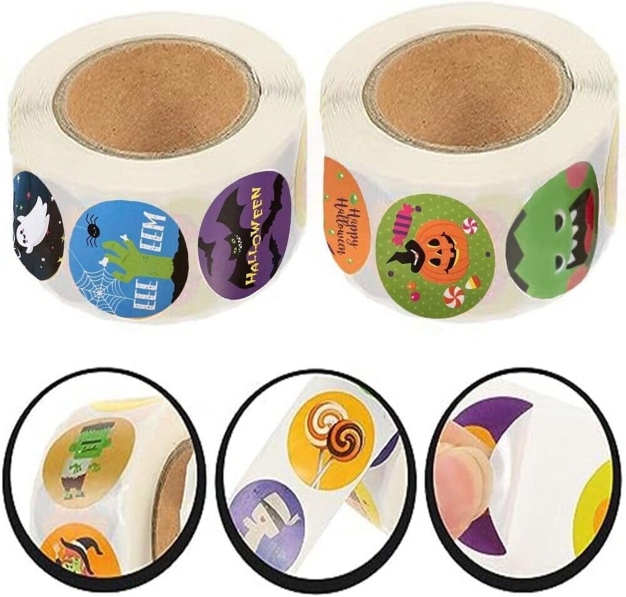 113pcs Halloween Stickers Pack - Waterproof Vinyl Cute Pumpkin Bat Spider Decorations