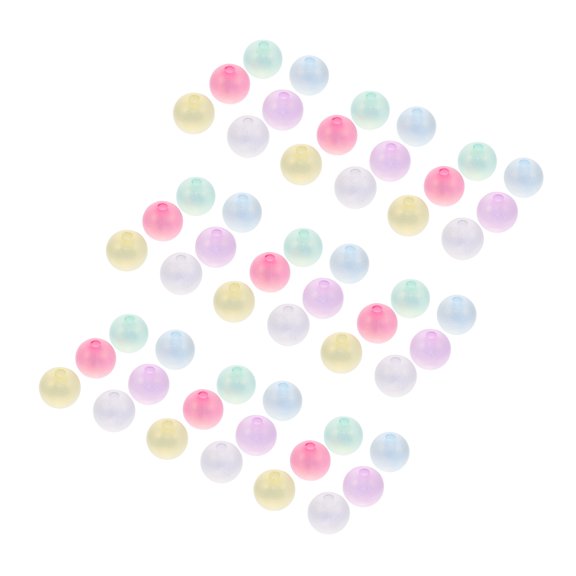 200 Pcs Handmade Materials Circle Beads Necklace Making Frosted Glass Jewelry Unique Spacer DIY Clear