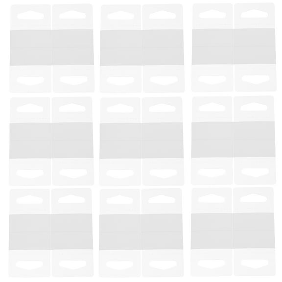 200Pcs Clear Plastic Self Adhesive Hanging Tabs with Slot Hole for Item Display