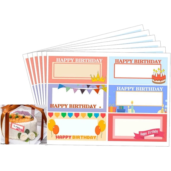 200 Pcs Happy Birthday Gift Tags Stickers,Happy Birthday to Name Stickers,Birthday Present Stickers,1x2 inch