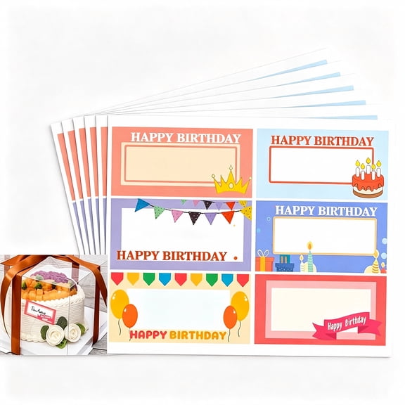 200 Pcs Happy Birthday Gift Tags Stickers,Happy Birthday to Name Stickers,Birthday Present Stickers,1x2 inch