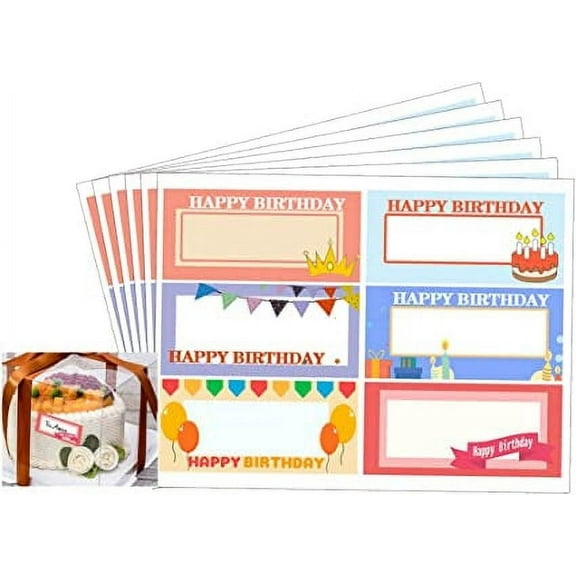 200 Pcs Happy Birthday Gift Tags Stickers,Happy Birthday to Name Stickers,Birthday Present Stickers,1x2 inch