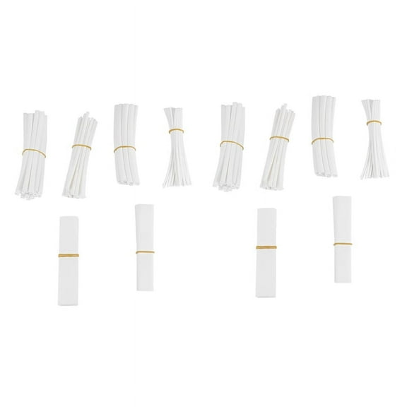 200 Pcs Heat Shrink Tube Casing Color:White
