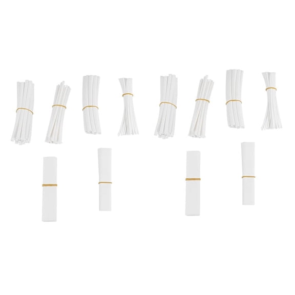 200 Pcs Heat Shrink Tube Casing Heat Shrink Tube Color:White