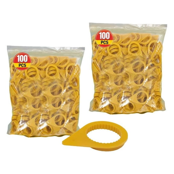 200 Pcs Checkpoint Loose Wheel Lug Nut Indicators for 21mm Nuts – High Visibility Yellow 22mm Pointed Studs, Wheel Check Indicator for Commercial Trucks, Enclosed Trailers