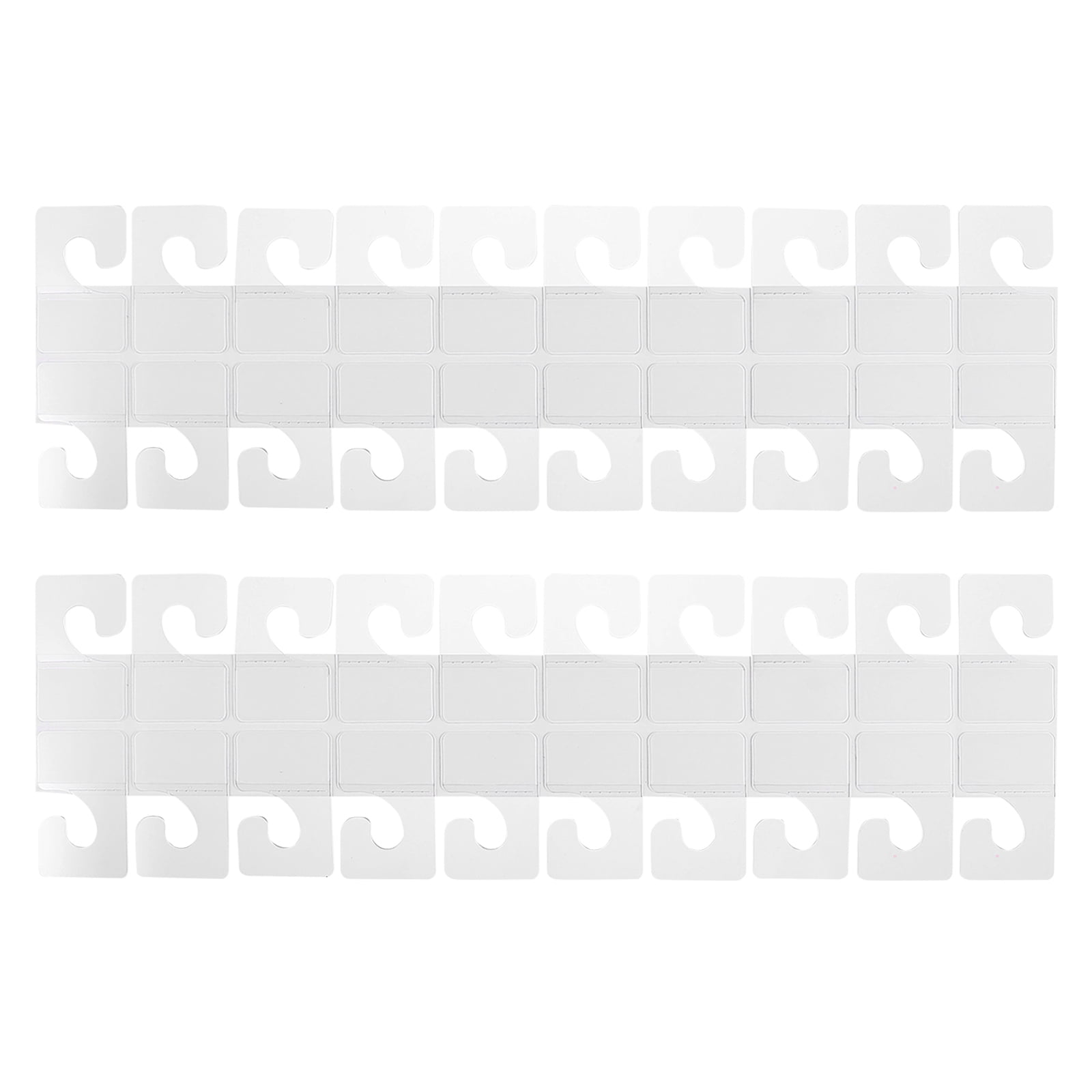 200 Pcs Hook Labels PET Show Hooks Slat Wall Hangers and Lightweight