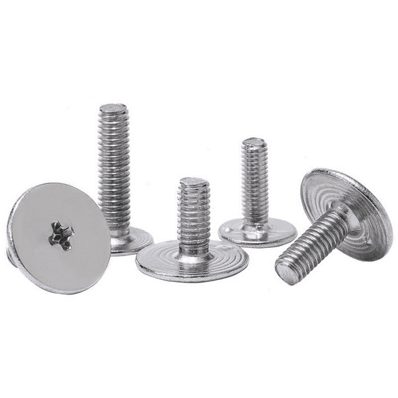 200 Pcs Iron Nickel Plated Ultra Thin Cross Flat Head Screws M4x16x8mm.