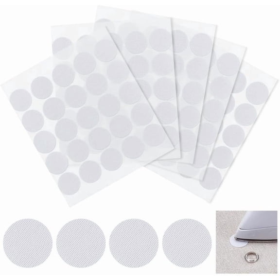 200 Pcs Iron-On Eyelets Patch 0.79inch Polyester Eyelet Reinfor DIYced Patches Grommets Applique for DIY Installing Eyelets Grommets and Snaps on Fabrics White