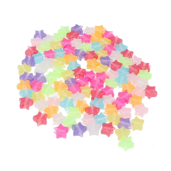 BESTOYARD Star Shaped Beads Plastic 200Pcs 0.2 x 0.4in