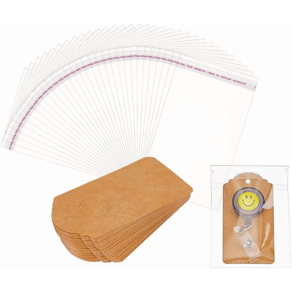 200 Pcs Keychain Display Cards 3.94×1.97×0.01inches Keychain Display Cards with Self-Sealing Bags Keyring Cards Holder