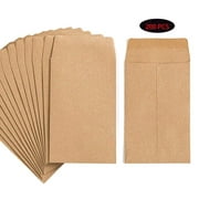 200 Pcs Kraft Small Seed Envelopes,2 1/4x3 1/2,Self-Adhesive Coin Envelopes for Garden,Office