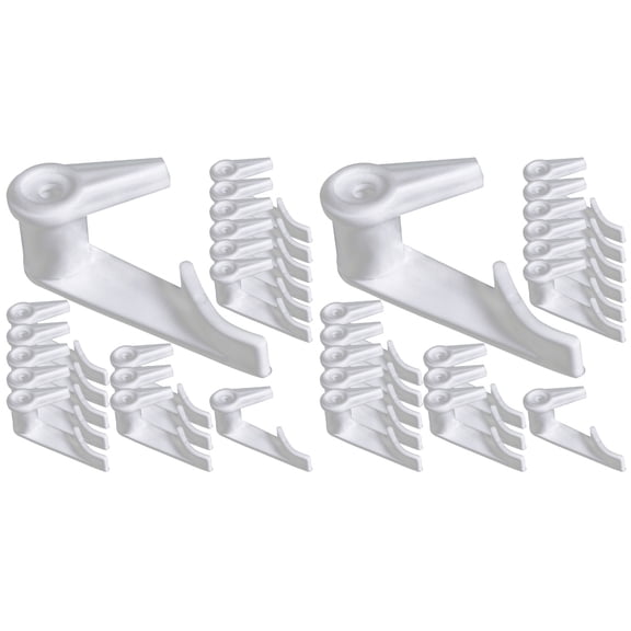 MERRYHAPY 200 pcs White Plastic Ceiling Light Fixing Clips for Indoor Use, Thermal Expansion Resistant Rectangular Installation Accessories