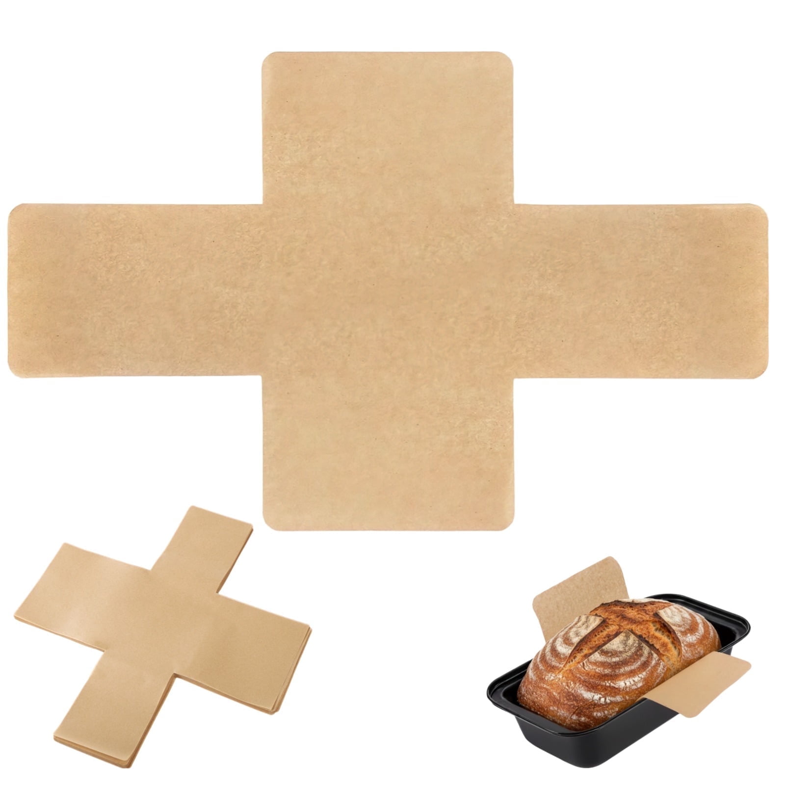 200 Pcs Non-Stick Baking Loaf Pan Liners, Parchment Paper Liners for Bread Pastries Desserts Baking, 15.35×13.4 in