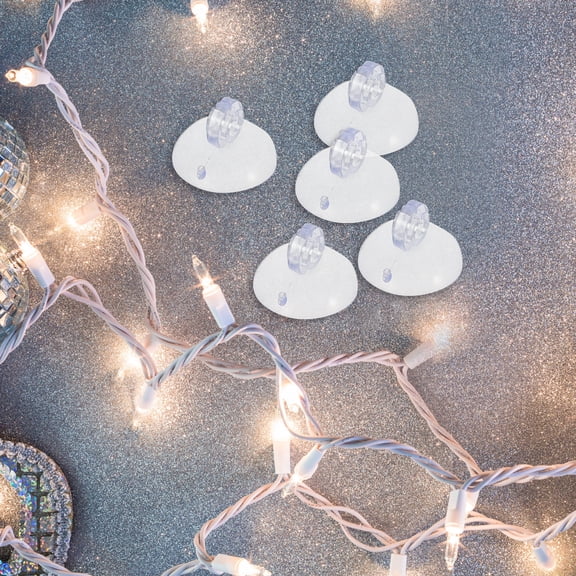 200 Pcs Mini Suction Cup Indoor Christmas Lights Decor Outdoor Clips Cable Clamp Garland Hooks Window