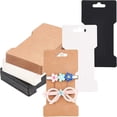 thumbnail image 1 of 200 Pcs Necklace Display Cards 4 Styles Paper Hair Ties Folding Display Cards Necklace Card Holder Jewelry Display Hanging Folding Cards, 1 of 5