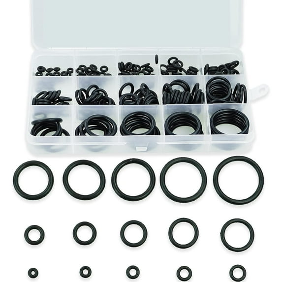 200 Pcs O-Rings Gasket Kit, Rubber Nitrile Washers O Rings Assorted, Kitchen Tap Washers Seals Spacers For Mixer Taps, Plumbing, Rubber Spacer Gasket Washers Seal O-Ring Kit - 15 Sizes