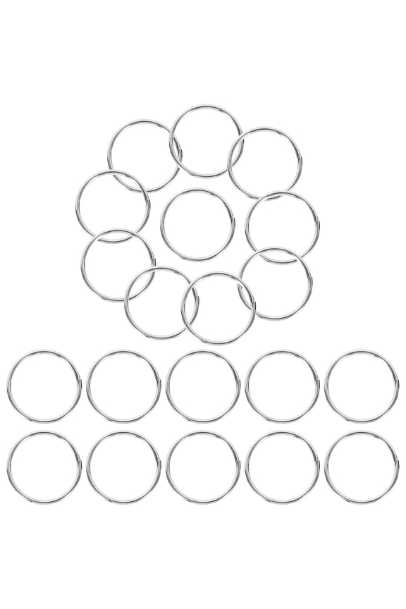 200 Pcs Open Keychain Iron Chains for Crafts, Bulk Round Key Accessories for Projects and Repairs