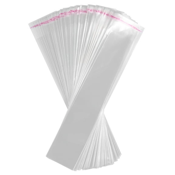 Raindrops Re-Sealable Cello Bag Biaxially Oriented Polypropylene For Business Owners 200Pcs 5x10.6in