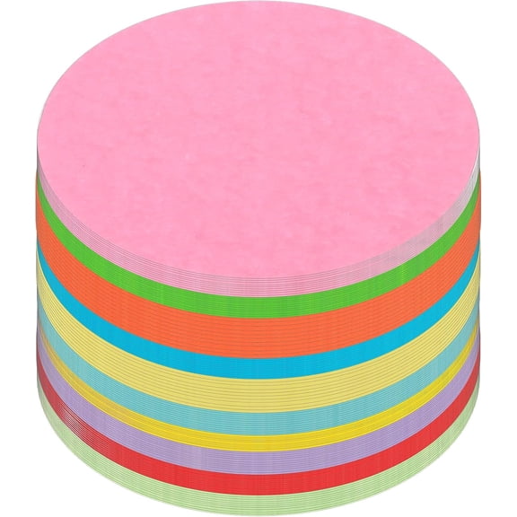 200 Pcs Paper Circles Assorted Colors Construction Paper Bulk Circle Paper 3.9 Inch Colored Craft Paper Round Cardboard Cutouts Die Cut Shapes Bulletin Board Decor for Classroom Decorations Supplies