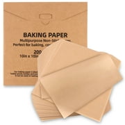 200 Pcs Parchment Paper Baking Sheets,10x10 inch Precut Non-Stick Baking Parchment Paper Sheets Bun Sheet Pan Liners, Unbleached Parchment Paper Baking Supplies (Brown-10"x10")