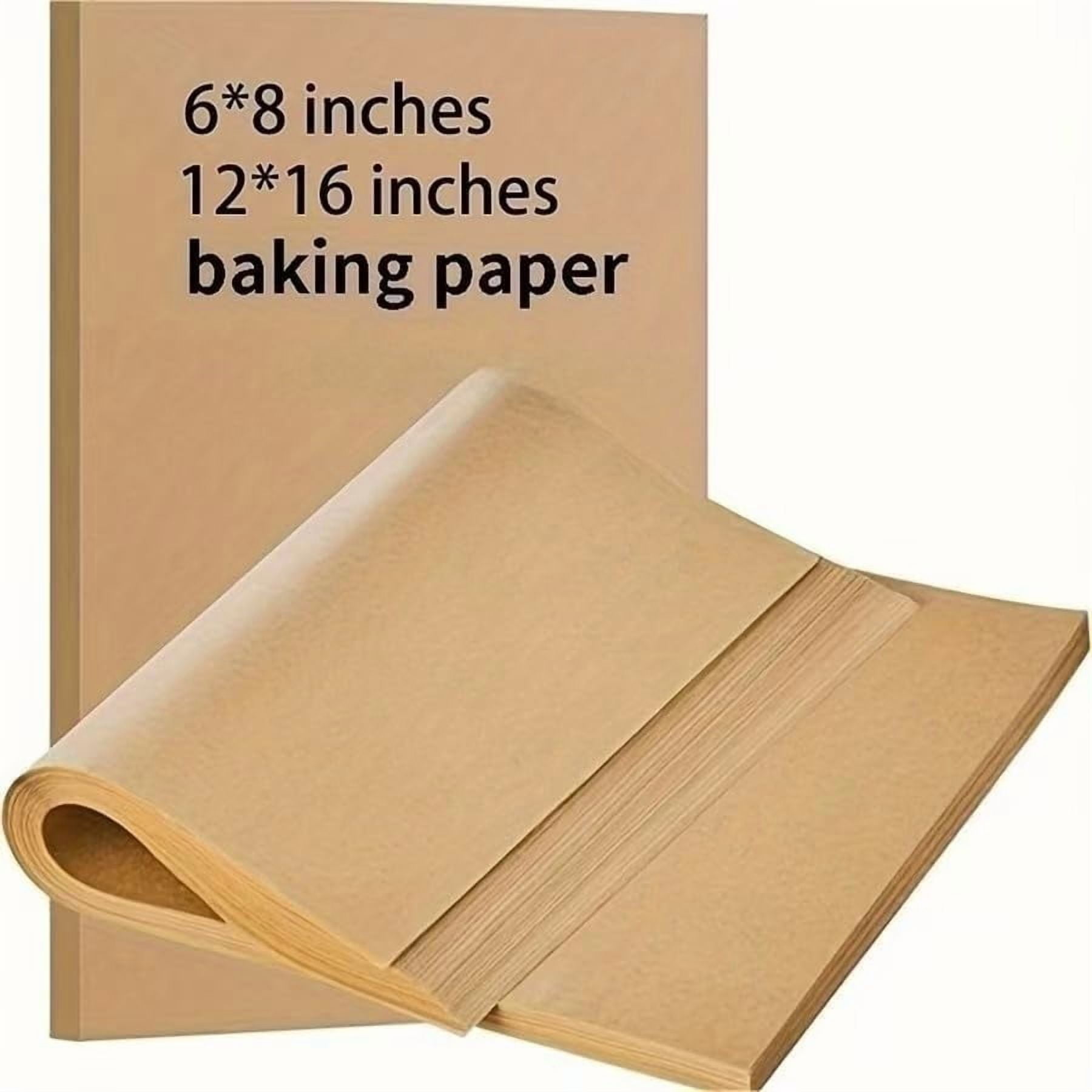 200 Pcs Parchment Paper Baking Sheets, 12x16 Inches Non Stick Pre Cut Parchment Baking Paper, Used for Baking, Cooking, Grilling, Air Fryers, Waterproof, Non-Toxic, Unbleached ﻿ (12 * 16Inches)
