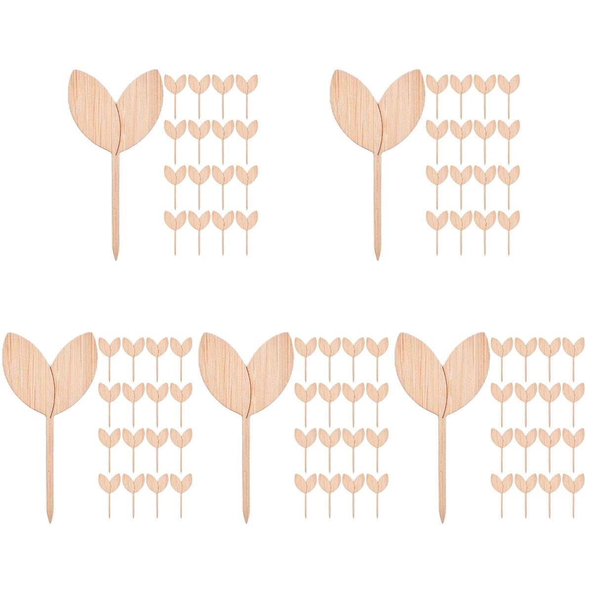 200 Pcs Parkland Wood Stakes Wooden Plant Label Plants Labels Simple