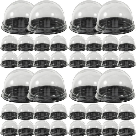 200 Pcs Pastry Packaging Box Single Cupcake Boxes Bakery Muffin Egg Yolk Pod Dome Dessert Containers