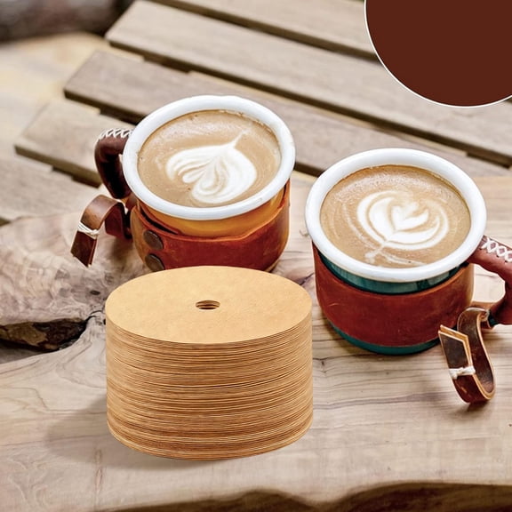 200 Pcs Percolator Coffee Filters Coffee Filters, Natural Unbleached Filter Coffee Disposable Coffee Filters for Percolator Coffee Pot and Flat Bottom Basket, 3.75x3.75 Inch, Brown